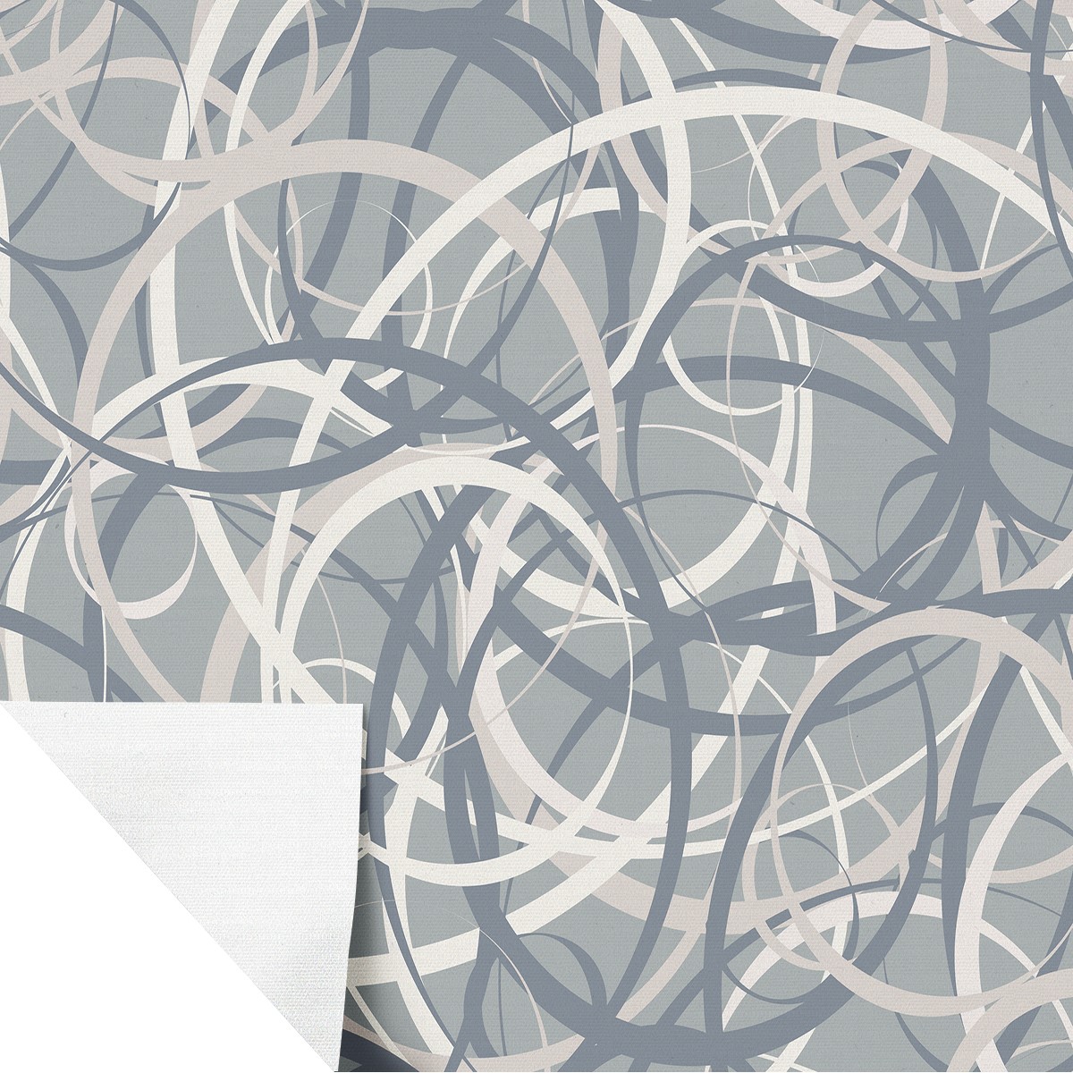 Ribbons Linen Topaz roller shade fabric swatch